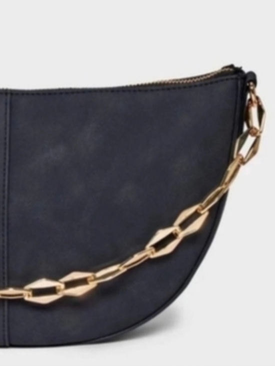 Universal Thread Handbags - NWT Classic Crescent Shoulder Bag Gold Chain - NAVY BLUE Universal Threads